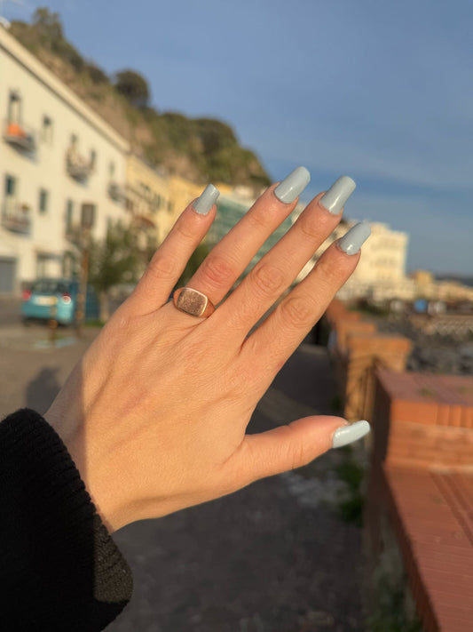 Anello in argento 925 quadrato