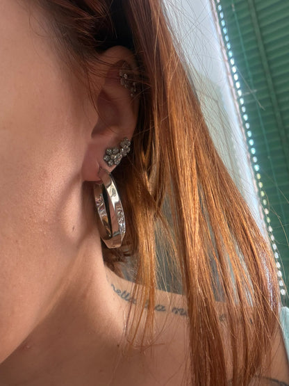 Orecchini Cerchi Intrecciati in Argento 925 | Design Artigianale