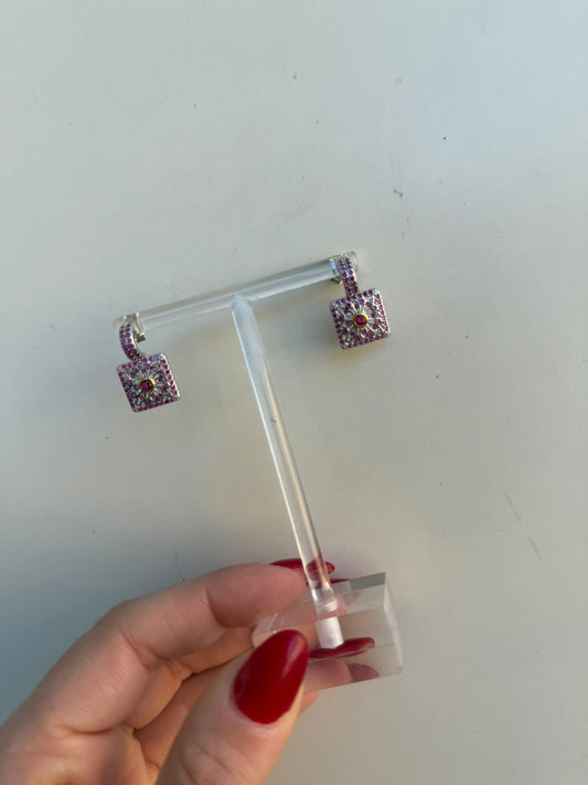 Orecchini in argento 925 quadrati