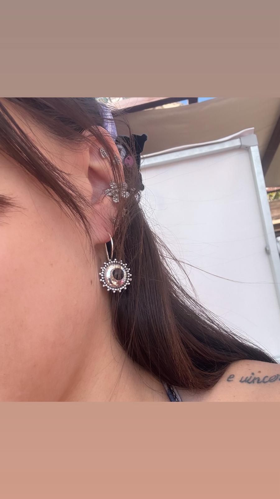 Orecchini in argento 925 onice nero