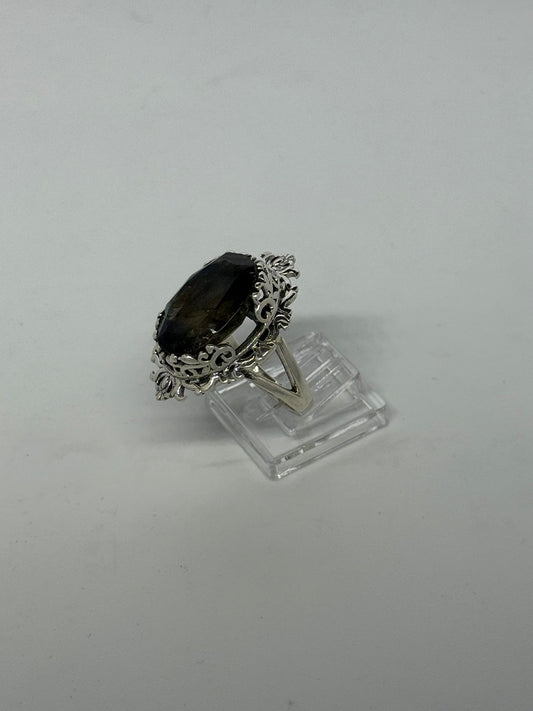 Anello in argento 925 zaffiro blu