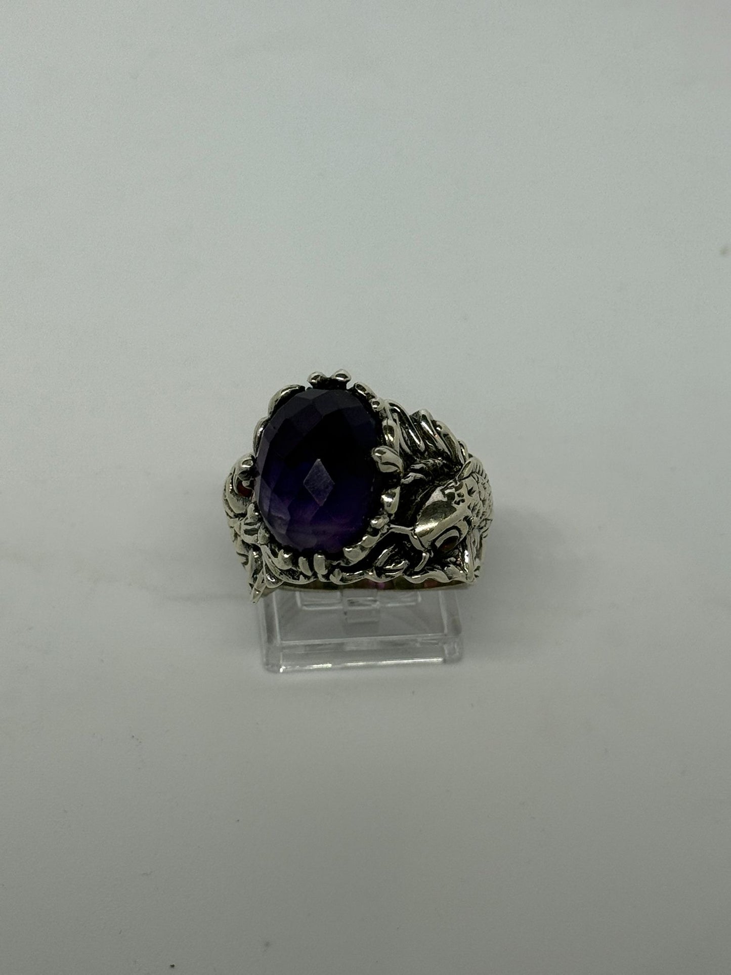 Anello in argento 925 ametista viola