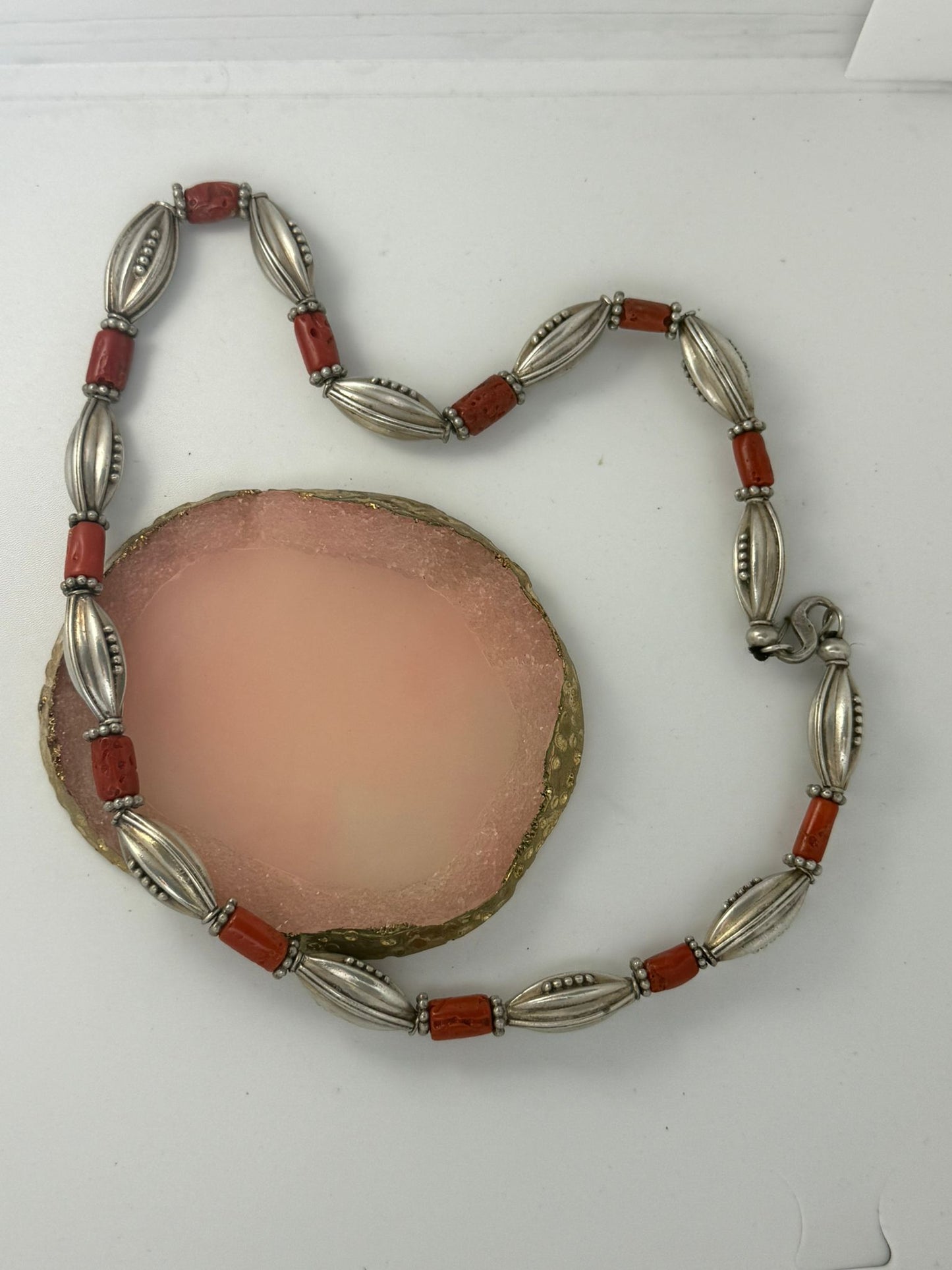 Collana in argento 925 corallo rosso