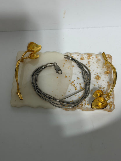 Bracciale Doppi Fili a Coda di Topo in Argento 925 — 19 cm