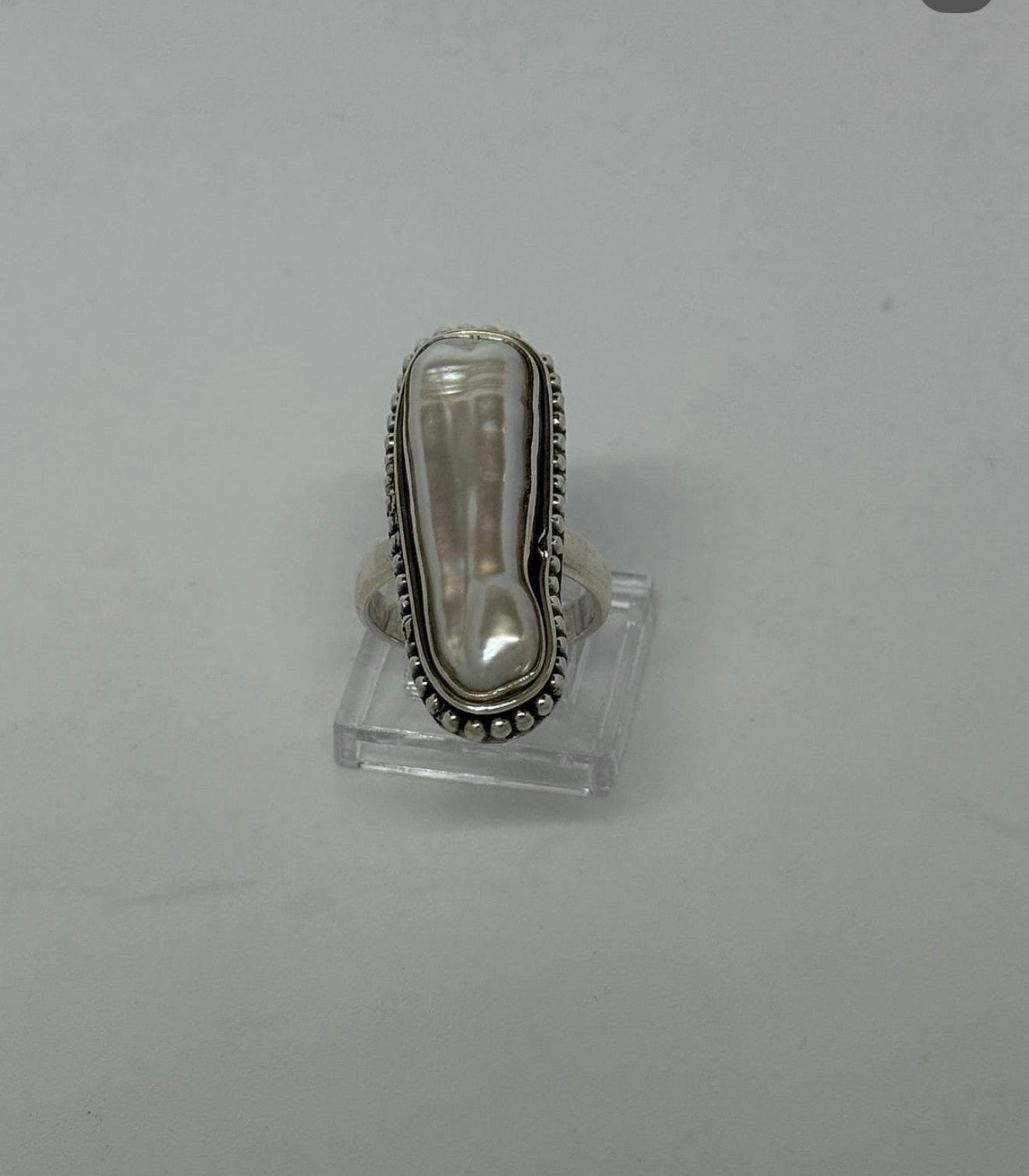 Anello in argento 925 madreperla