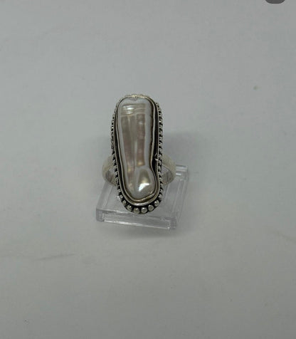 Anello in argento 925 madreperla