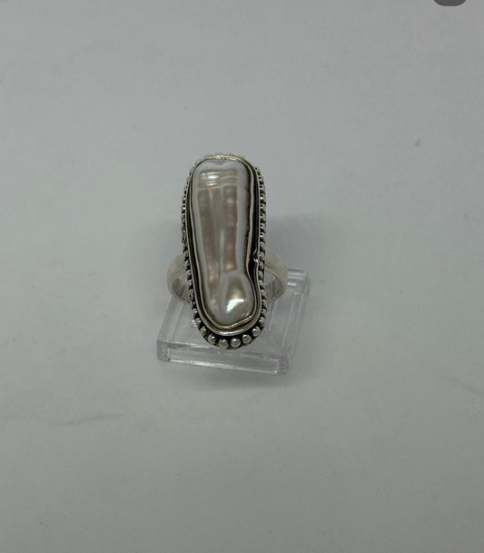 Anello in argento 925 madreperla