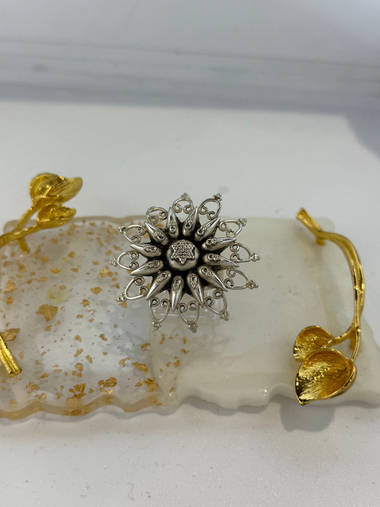 Anello fiore in argento 925