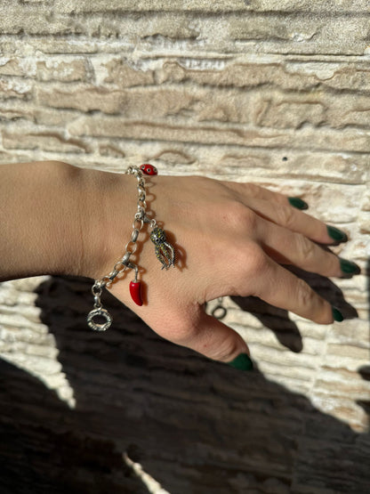 Bracciale charms in argento 925