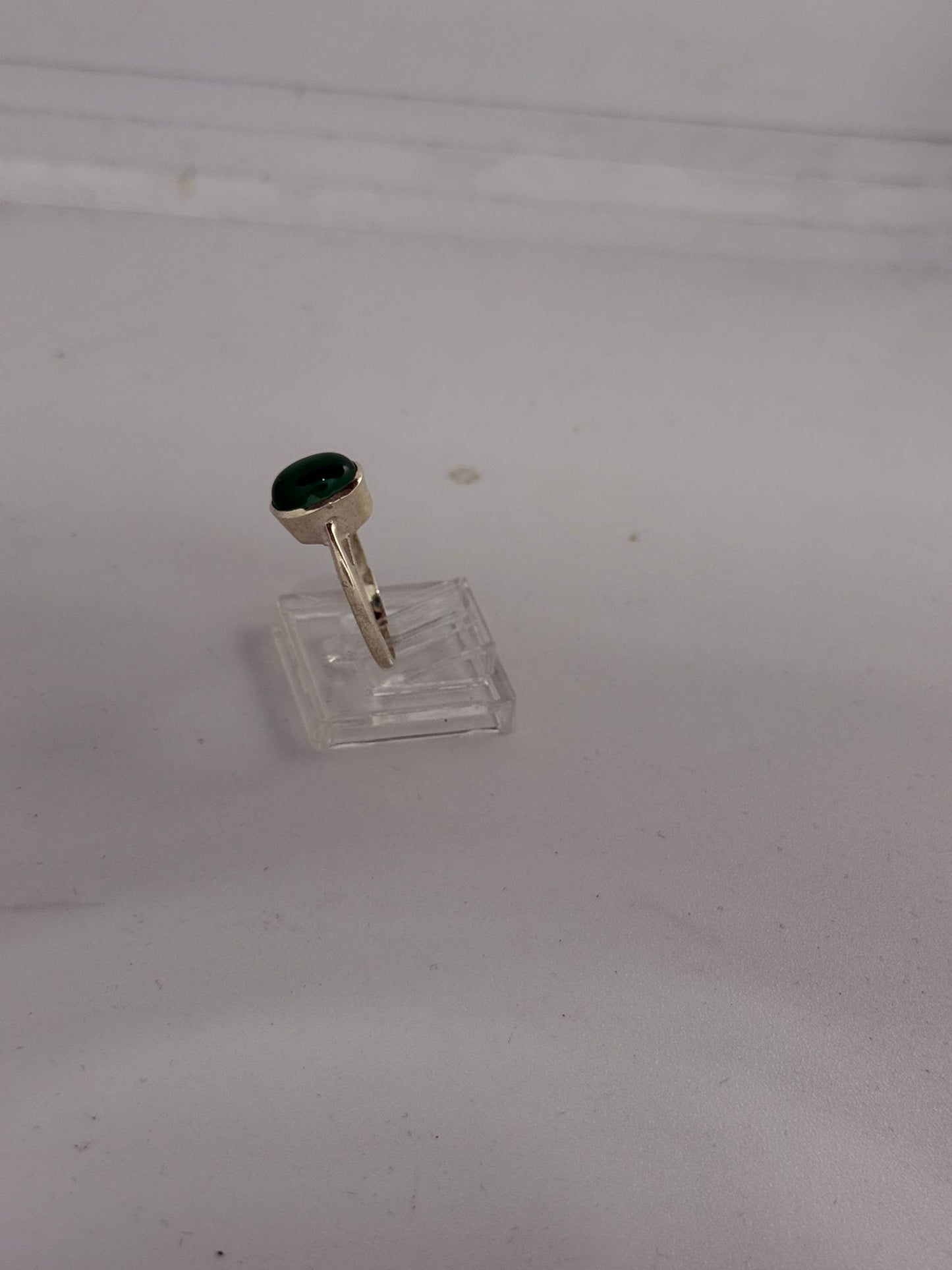 Anello Argento 925 con Giada Verde – Pezzo Unico Artigianale