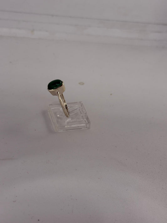 Anello Argento 925 con Giada Verde – Pezzo Unico Artigianale