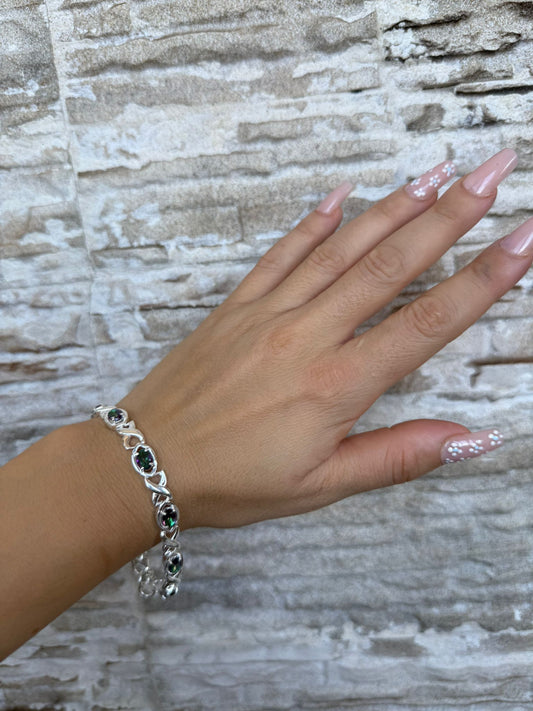 Bracciale in argento 925 topazio mistico