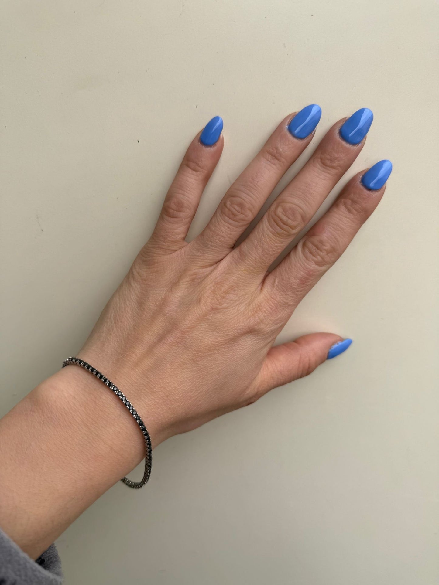 Bracciale Tennis Argento 925 con Pietre Nere – Eleganza Sofisticata 20 cm Pezzo Unico