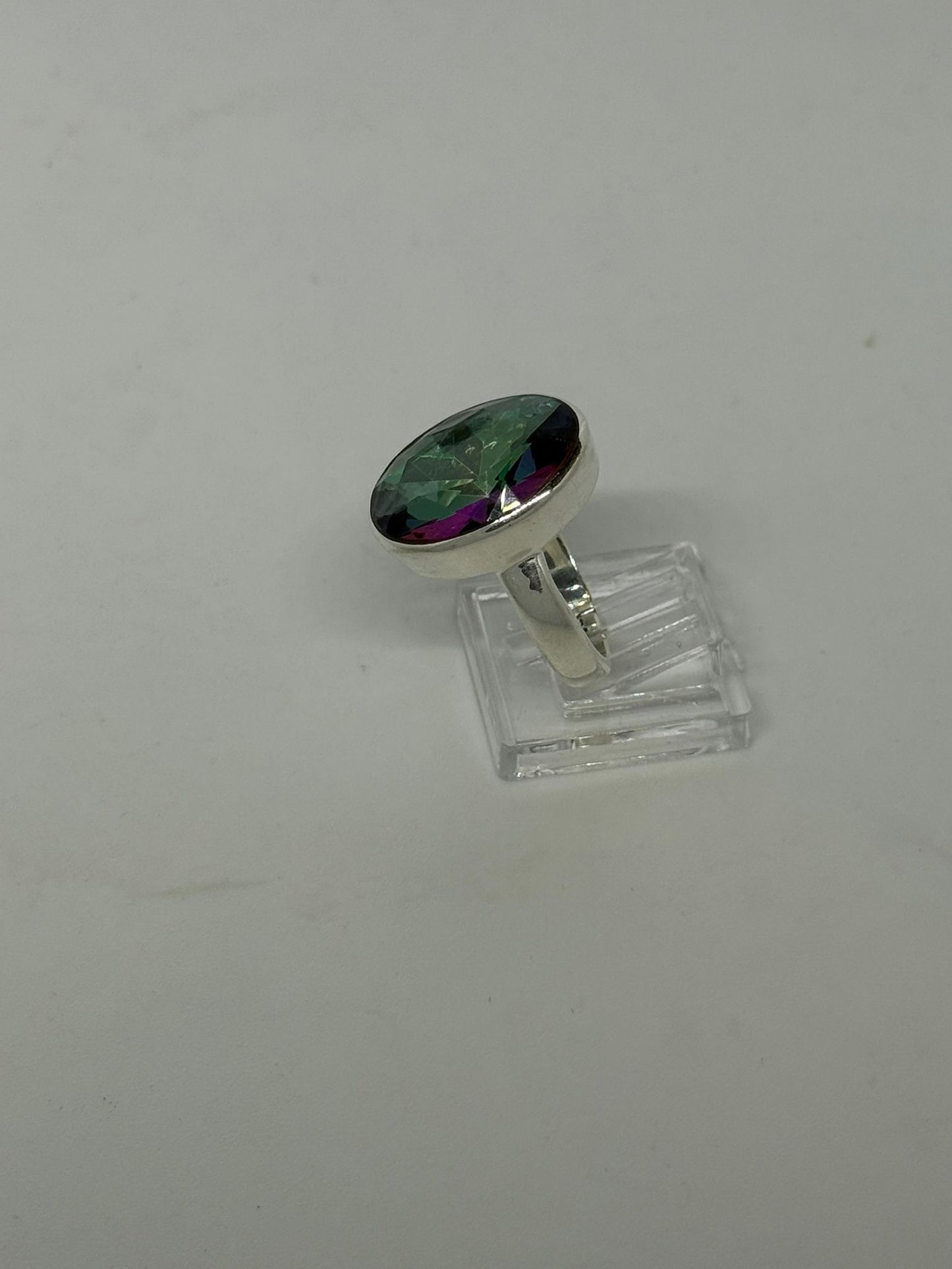 Anello in argento 925 topazio mistico