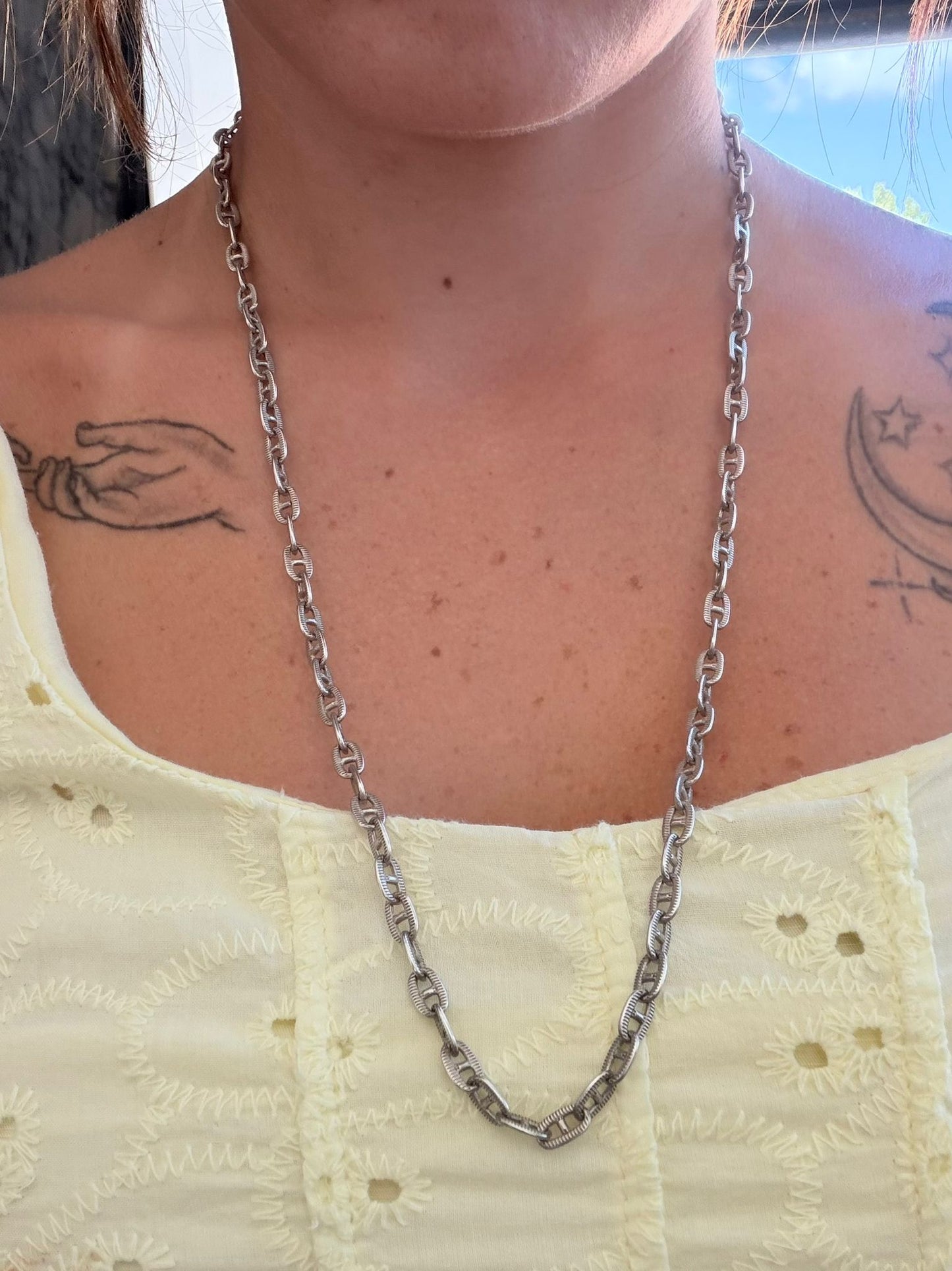 Collana in Argento 925 Maglia Marinaia — 70 cm
