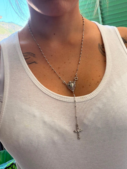 Rosario con Crocifisso in Argento 925 – Sacro Cuore Artigianale