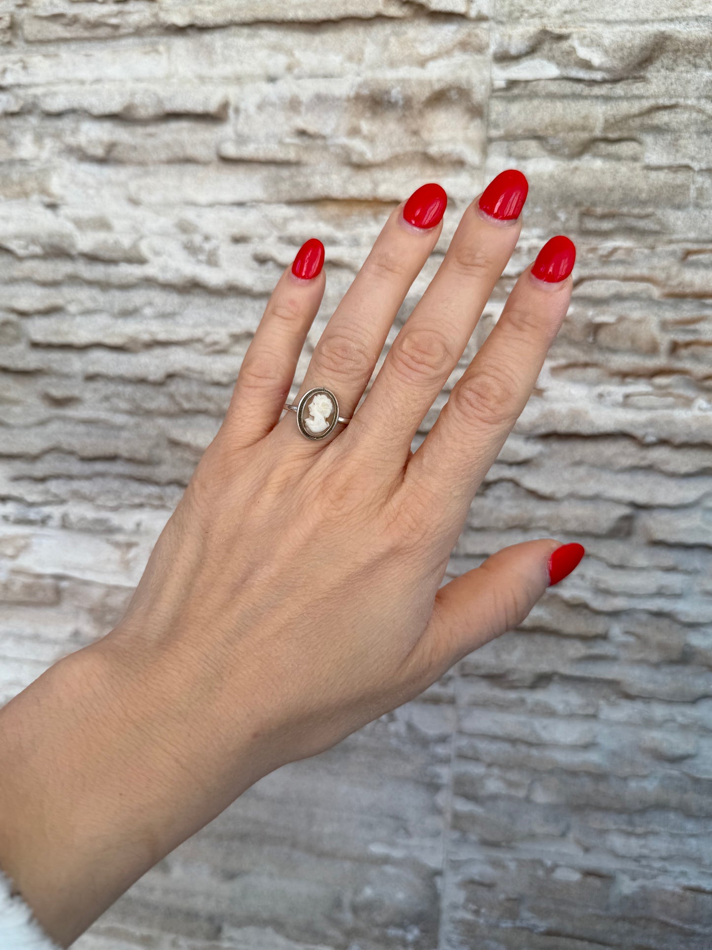 Anello cammeo in argento 925