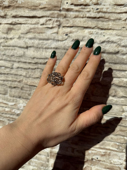 Anello Artigianale Originale dal Perù Argento 925 – Regolabile | Pezzo Unico