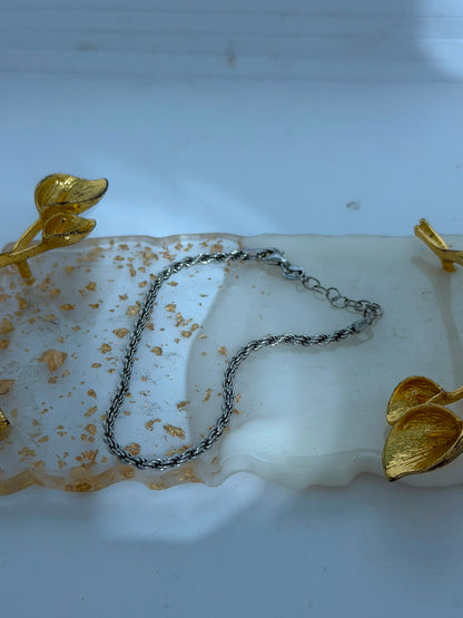 Bracciale Fune Intrecciata in Argento 925 – Pezzo Unico Artigianale
