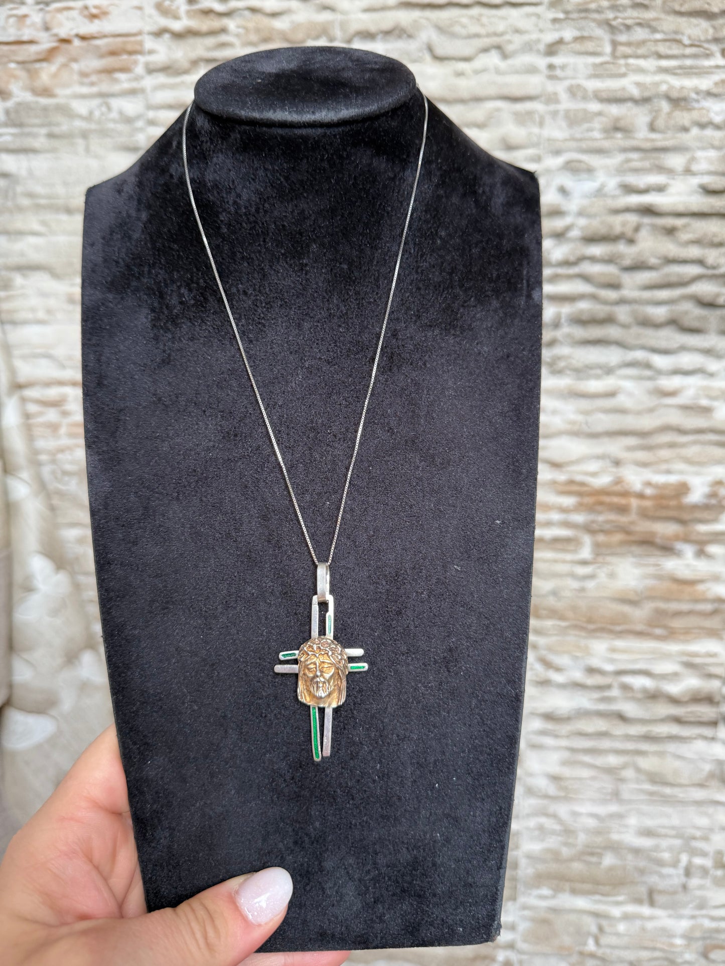 Collana in argento 925 cristo