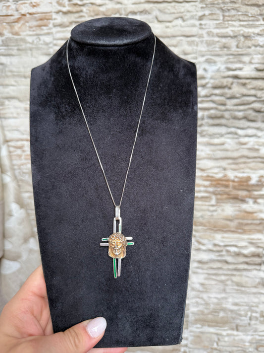 Collana in argento 925 cristo