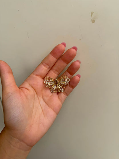 Spilla farfalla Filigranata Sarda in Argento 925 Dorata e Argento – Pezzo Unico