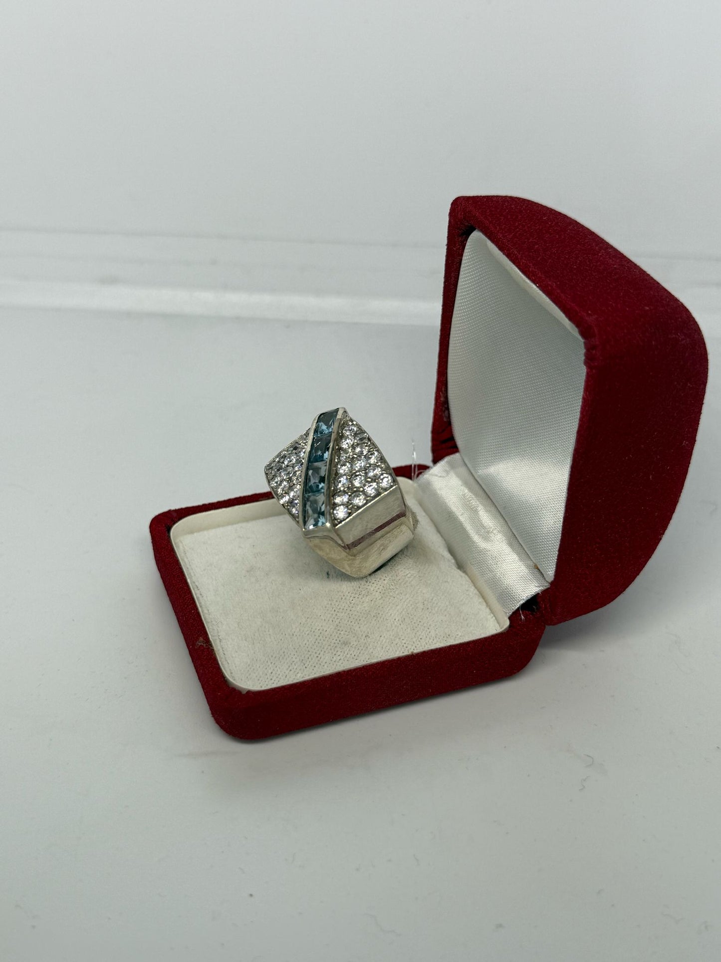 Anello in argento 925 acquamarina