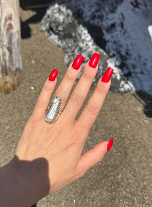 Anello in argento 925 perla scaramazza