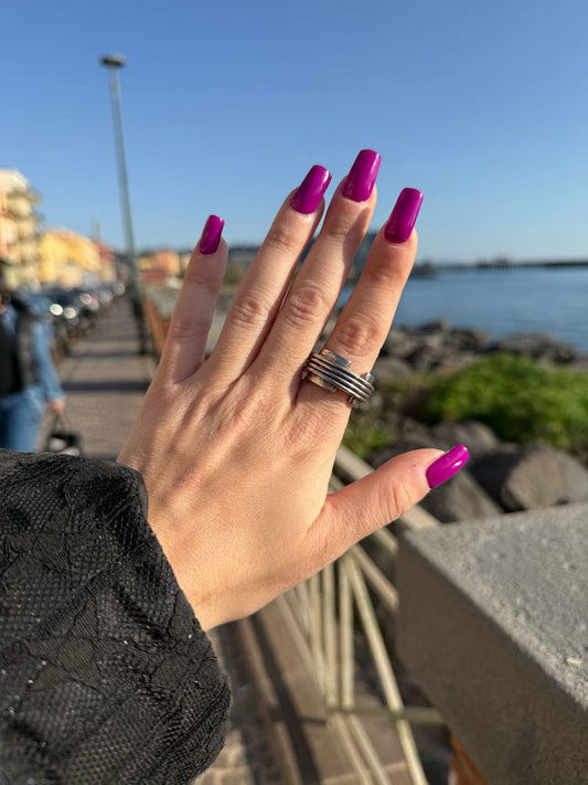 Anello fascia in argento 925