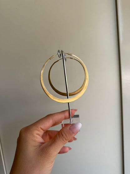 Orecchini cerchio grandi in argento 925 bagnati nell'oro