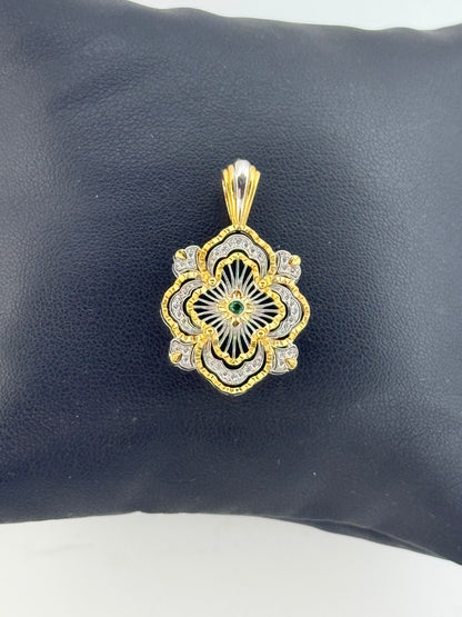 Collana in argento 925 arte decó