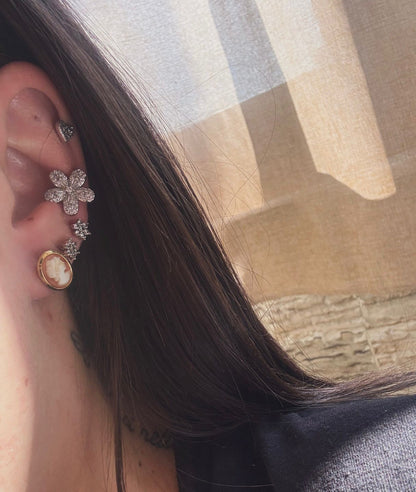 Orecchini in argento 925 cammeo