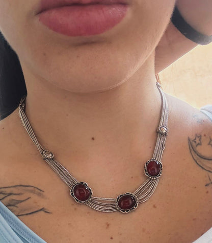 Collana in argento 925 corniola