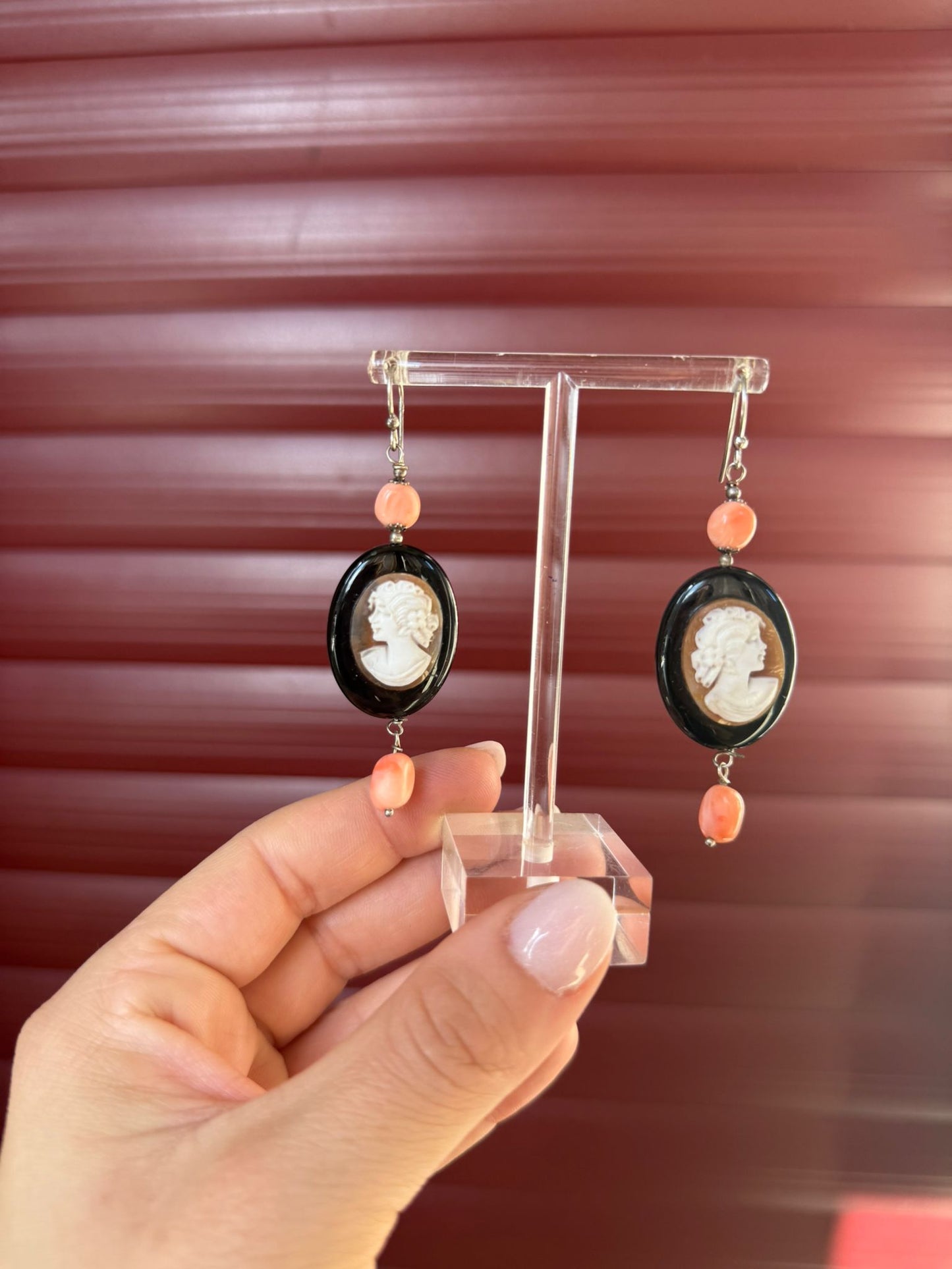 Orecchini cammeo in argento 925