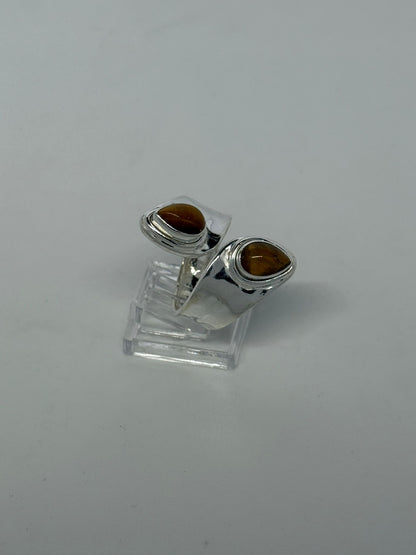 Anello occhio di tigre in argento 925