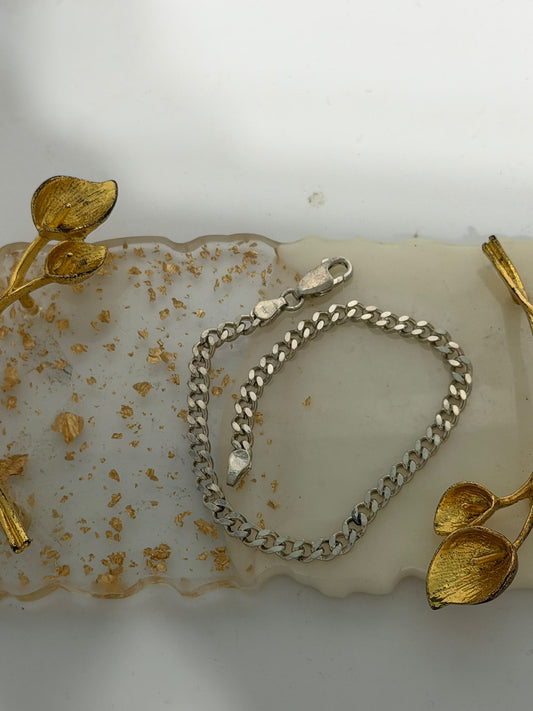 Bracciale groumette schiacciata in argento 925 – Pezzo Unico
