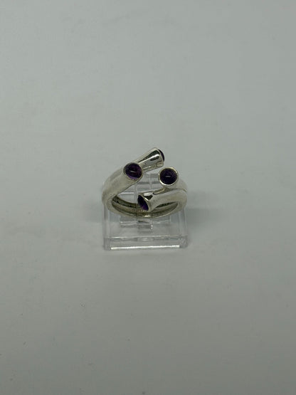 Anello in argento 925 ametista viola