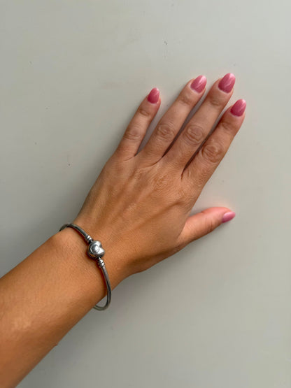 Bracciale Rigido a Cerchio Cuore in Argento 925 Pandora – Pezzo Unico