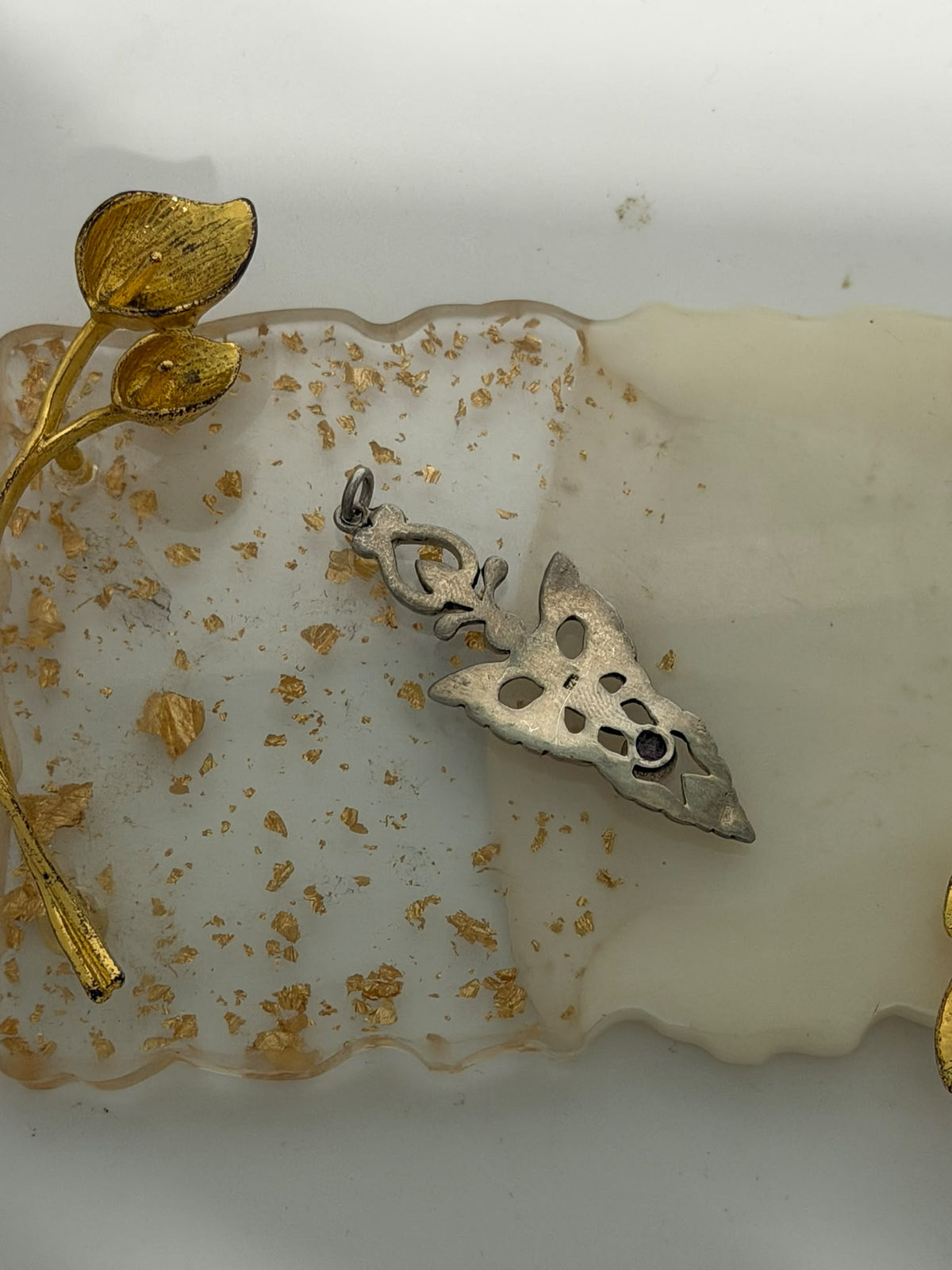 Collana Farfalla in Argento 925 con Marcasiti e Ametista Viola