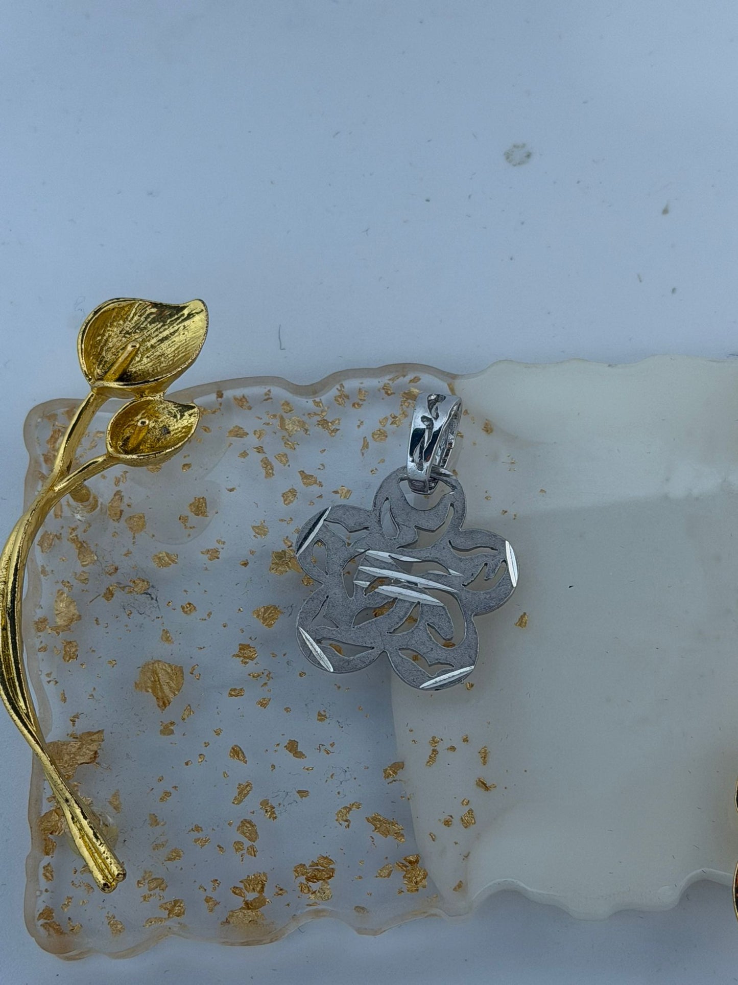 Collana in argento 925 con ciondolo fiore