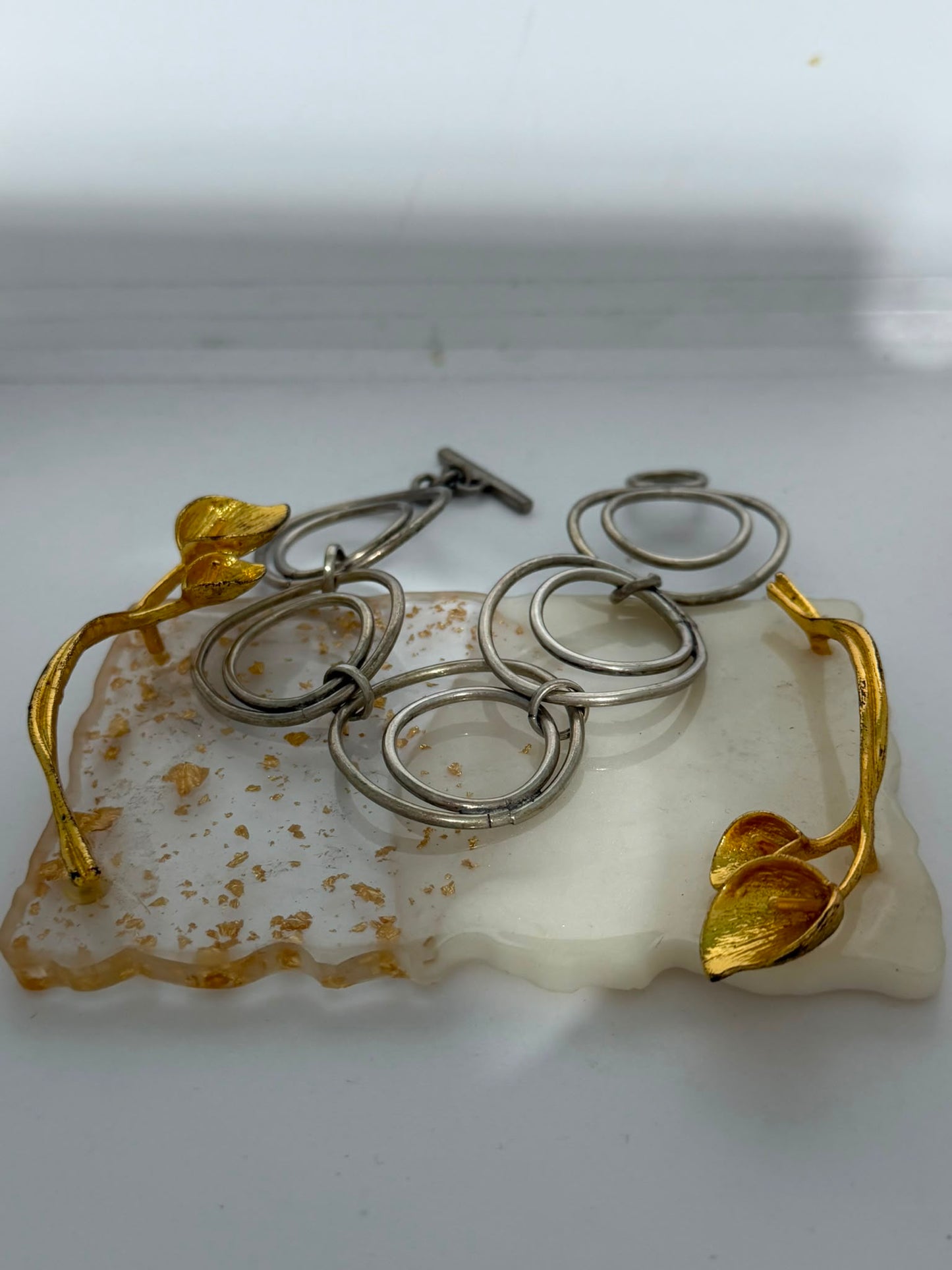 Bracciale in Argento 800 a Doppi Cerchi – Pezzo Unico Artigianale