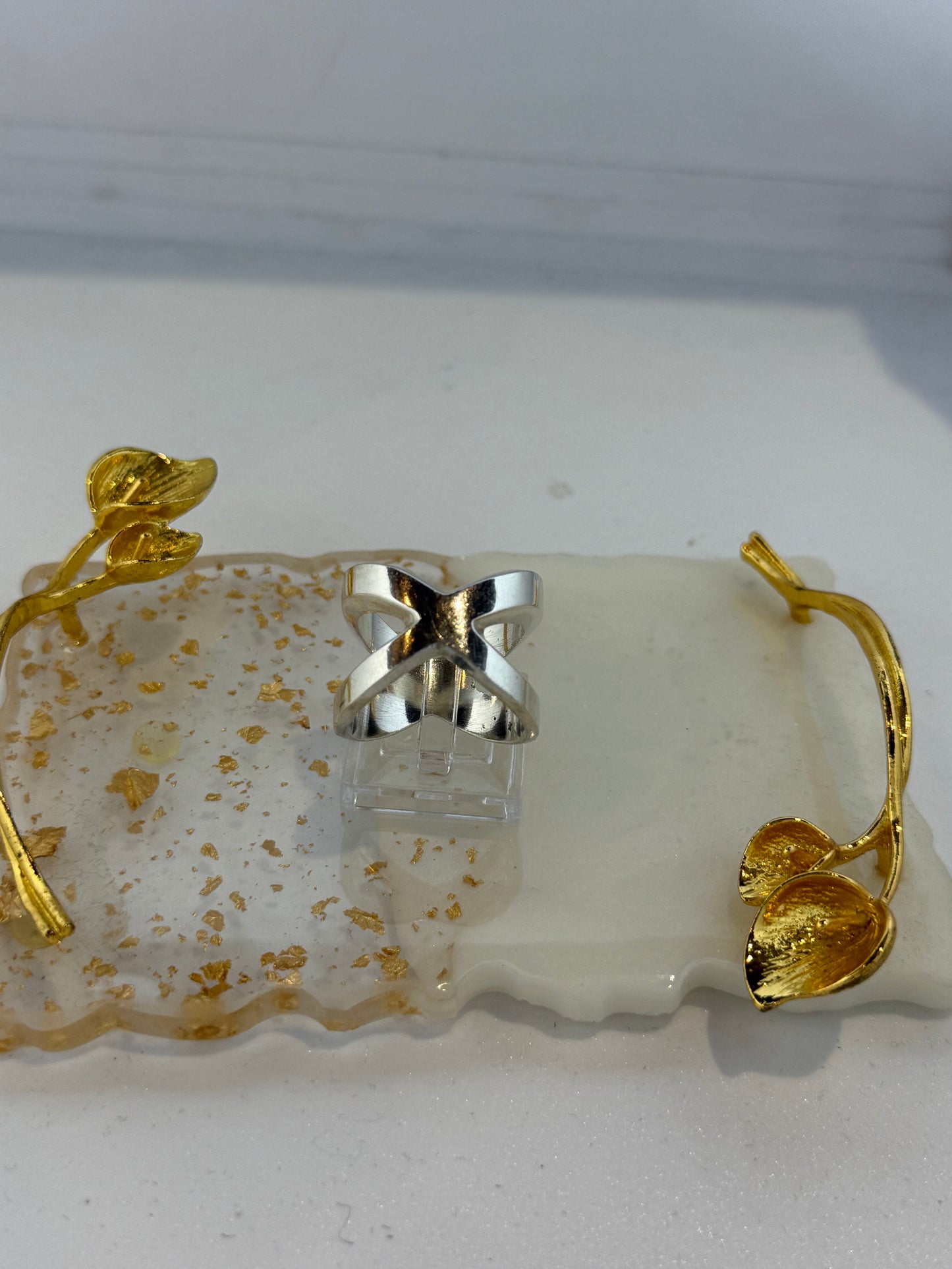 Anello incrociato in argento 925