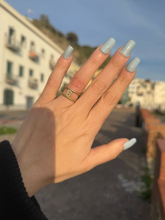 Anello in argento 925 lettera B
