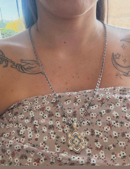 Collana in argento 925 arte decó