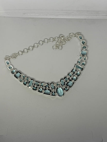 Collana in argento 925 acquamarina