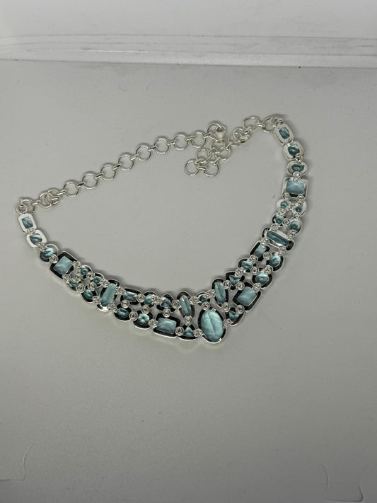 Collana in argento 925 acquamarina