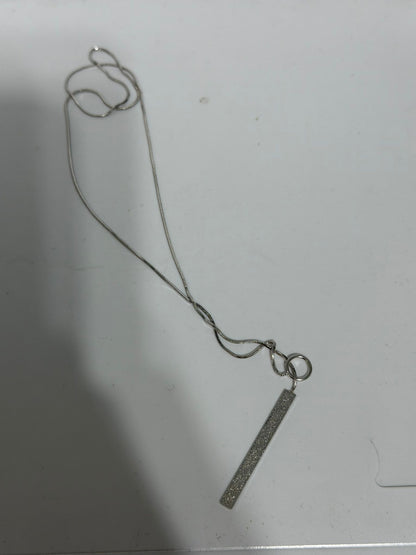 Collana in Argento 925 Saliscendi con Linea Diamantata – Eleganza Senza Tempo