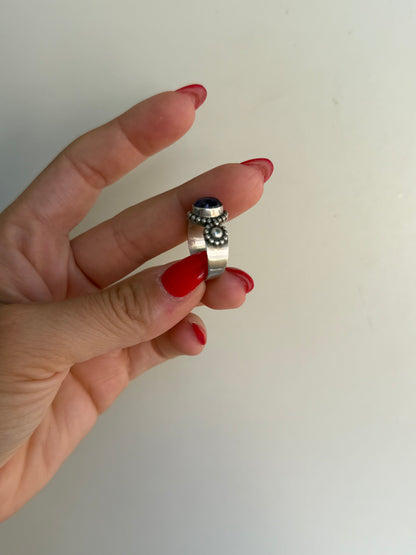 Anello in Argento 925 con Ametista Viola – Pietra Naturale Artigianale
