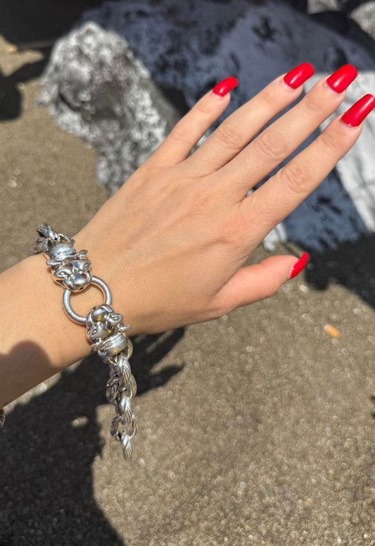 Bracciale in argento 925 pantere