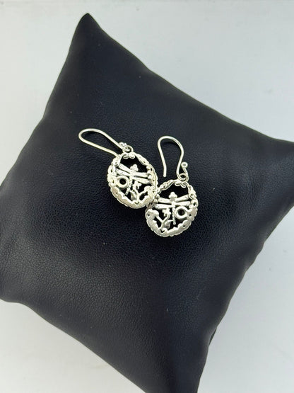 Orecchini in argento 925 libellula e citrino giallo